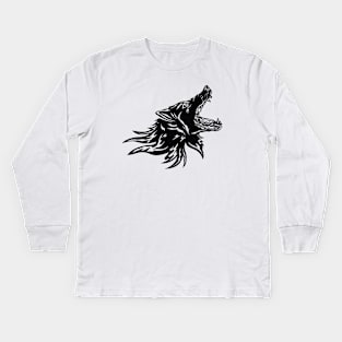 Beauty Wolf Kids Long Sleeve T-Shirt